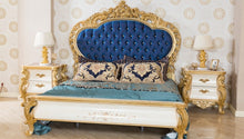 Load image into Gallery viewer, Luxury Style Royal Imperial Hand Made European Rococo Gold Leafing Antique Bed for Master Bedroom unique
