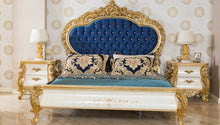 Load image into Gallery viewer, Luxury Style Royal Imperial Hand Made European Rococo Gold Leafing Antique Bed for Master Bedroom unique
