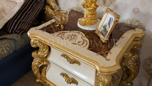 Load image into Gallery viewer, Luxury Style Royal Imperial Hand Made European Rococo Gold Leafing Antique Bed for Master Bedroom unique
