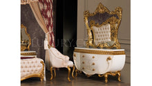 Load image into Gallery viewer, Luxury unique Made European Rococo Gold Leafing Style bed Royal Imperial Hand Antique Bed for Master Bedroom
