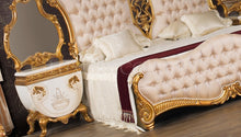 Load image into Gallery viewer, Luxury unique Made European Rococo Gold Leafing Style bed Royal Imperial Hand Antique Bed for Master Bedroom
