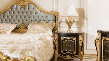 Load image into Gallery viewer, Luxury unique Royal Made European Rococo Antique Bed for Master Bedroom Gold Leafing Style Royal bed Imperial Hand
