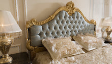 Load image into Gallery viewer, Luxury unique Royal Made European Rococo Antique Bed for Master Bedroom Gold Leafing Style Royal bed Imperial Hand
