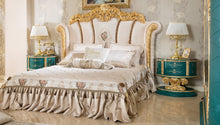 Load image into Gallery viewer, Luxury unique Style bed Royal Imperial Hand Made European Rococo Gold Leafing Antique Bed for Master Bedroom
