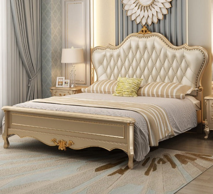 luxury wooden bed frame bedroom sets furniture master bedroom, queen size leather bed set furniture bedroom