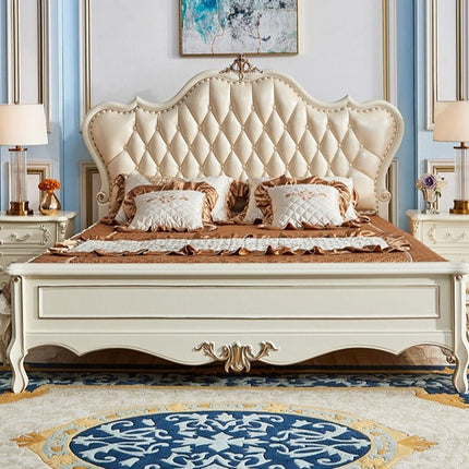 luxury wooden bed frame bedroom sets furniture master bedroom, queen size leather bed set furniture bedroom