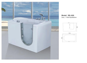 Freestanding Bathtub Acrylic with Glass