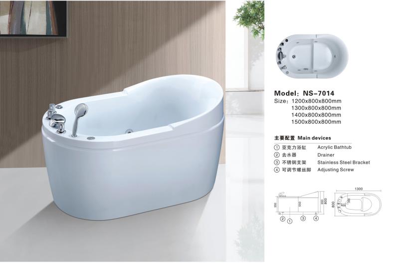 Freestanding Petite Bathtub with faucet