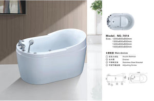Freestanding Petite Bathtub with faucet