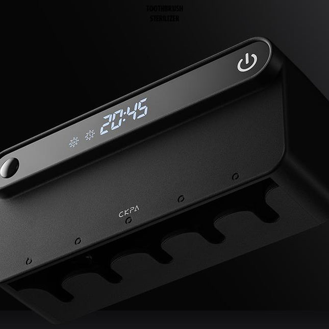 Toothbrush UV sterilizer 5 slots Black abs