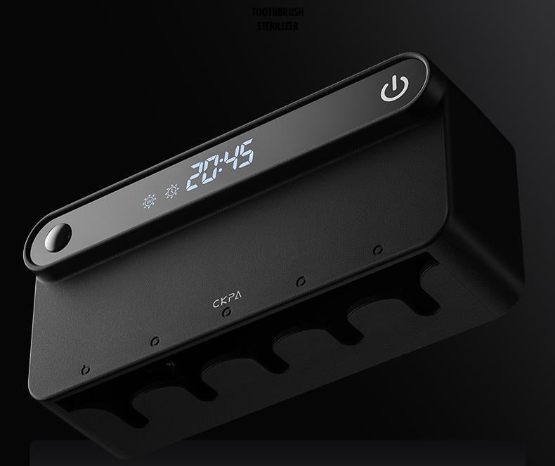 Toothbrush UV sterilizer 5 slots Black abs