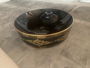 Versace Round Wash Basin Tabletop Ceramic Electroplating