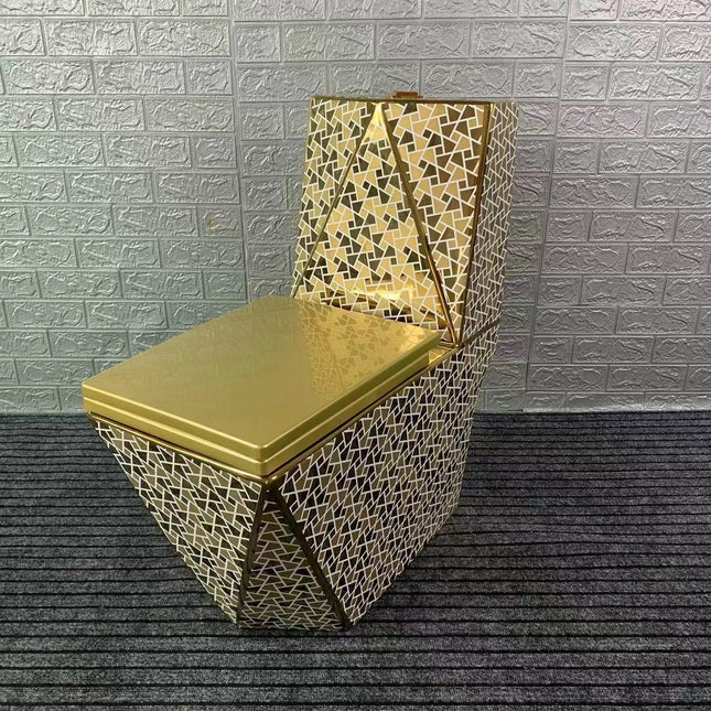 Dubai Porcelain Gold Diamond Toilet Electroplated Toilet Bowl High End Quality