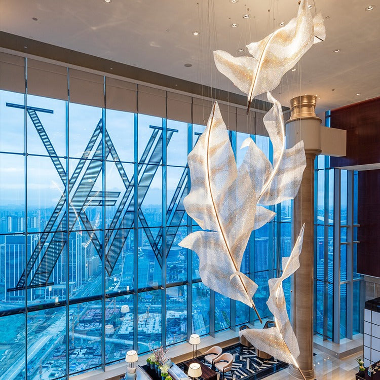 Modern Custom Decorative Ceiling big Chandelier Luxury K9 Crystal Glass Hanging 