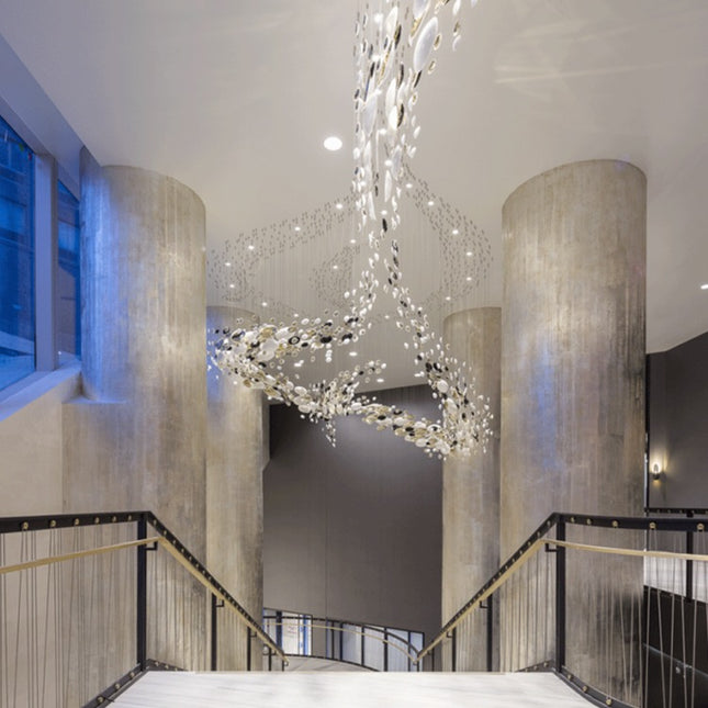Moderner europäischer, großer und luxuriöser rechteckiger LED-Kronleuchter aus K9-Kristall mit LED-Beleuchtung. „Der Preis richtet sich nach der gewünschten Größe.“ 