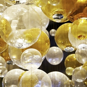 Round Art Glass Balls Pendant Light Customized