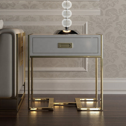 Modern light luxury rectangular living room furniture bedroom study black side table