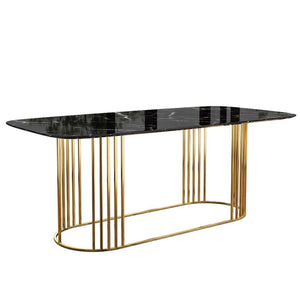 Modern light luxury simple design family dining table dining room furniture modern rectangular marble table