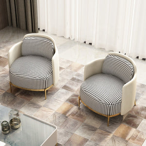 Modern living room furniture armchair round cushion high-leg lounge chairs