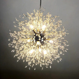 Modern Nordic Decorative Luxury Hanging Crystal Bulb Dandelion LED Chandeliers Pendant Lights