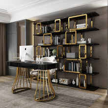 Load image into Gallery viewer, Modern office furniture luxury desk desk glass computer desk
