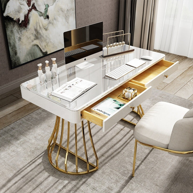 Modern office furniture luxury desk desk glass computer desk