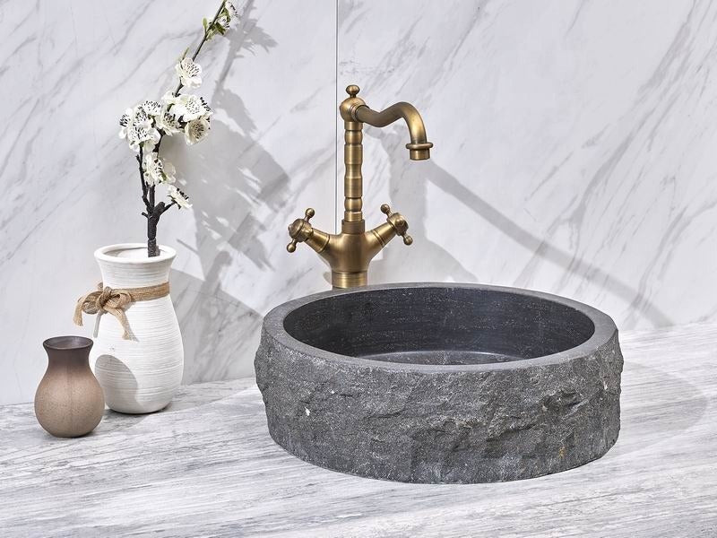 Natural Black Stone Sink Countertop Wash Basin