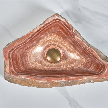Natural Stone Onyx bathroom sink unique shape sink natural shape table top sink