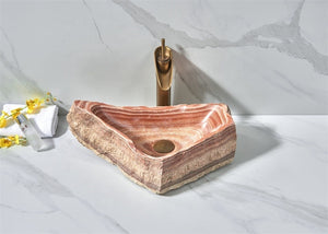 Natural Stone Onyx bathroom sink unique shape sink natural shape table top sink