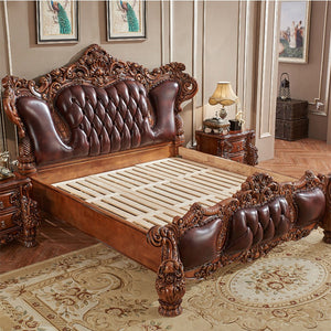 new classic bedroom furniture bedroom set luxury brown color king bed
