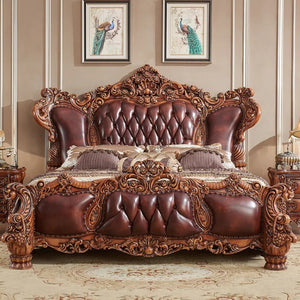 new classic bedroom furniture bedroom set luxury brown color king bed