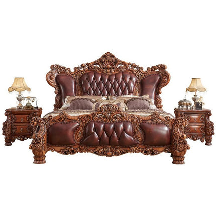 new classic bedroom furniture bedroom set luxury brown color king bed