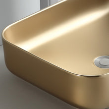 Load image into Gallery viewer, unique washbasin ceramic luxury hand wash basin black gold luxury bathroom sink
