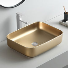 Cargar imagen en el visor de la galería, unique washbasin ceramic luxury hand wash basin black gold luxury bathroom sink
