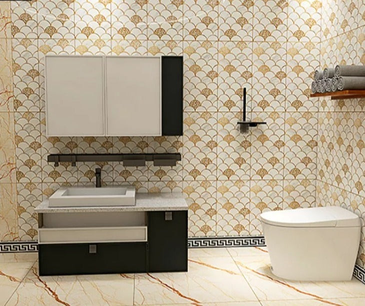 Luxury Porcelain Tiles Fish Scale 30x60cm Engraved