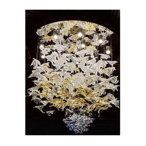 Northern europe modern luxury blown glass chandelier like leaves pendent lamp  "Price depends on the size you need"