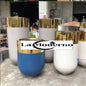 Metal Stainless Steel Mirror Gold Cone Big Planting Pots