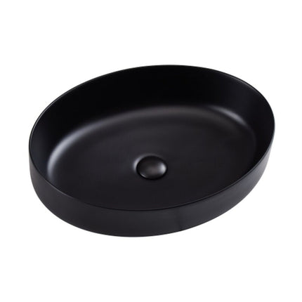 Oval Countertop Sink Black Above the Counter Wash Basin Sink Black Edition