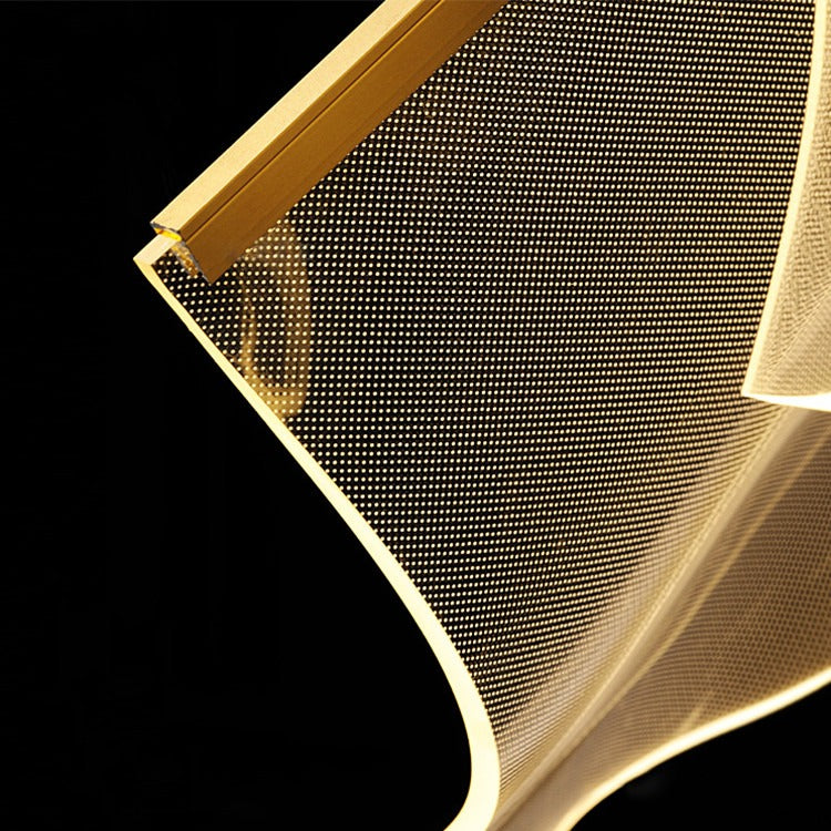 Postmodern light luxury villa living room creative duplex building hollow staircase acrylic pendant lamp Paper lamp chandelier "Price depends on the size you need"