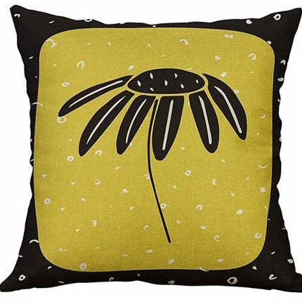 Printed pillow sublimation white printing pillow cover digital printing pillow cover yellow canvas cushion cover