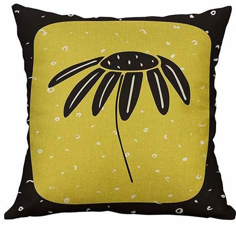 Printed pillow sublimation white printing pillow cover digital printing pillow cover yellow canvas cushion cover