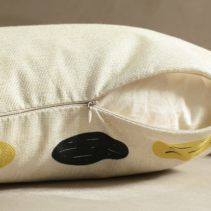 Printed pillow sublimation white printing pillow cover digital printing pillow cover yellow canvas cushion cover