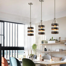 Load image into Gallery viewer, Traditional Living Room Kitchen Hanging Fixtures Black Lampshade Modern Industrial Pendant Lamp
