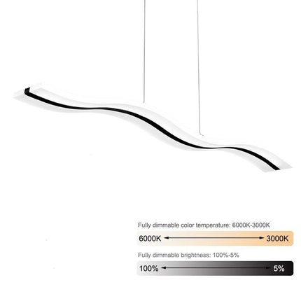 Modern Wave Dimmbarer LED-Kronleuchter, Hängeleuchte