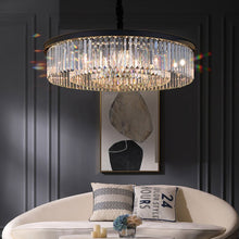 Load image into Gallery viewer, Round Shape Crystal Chandelier Lighting Lustres Luminaires Hanging Light
