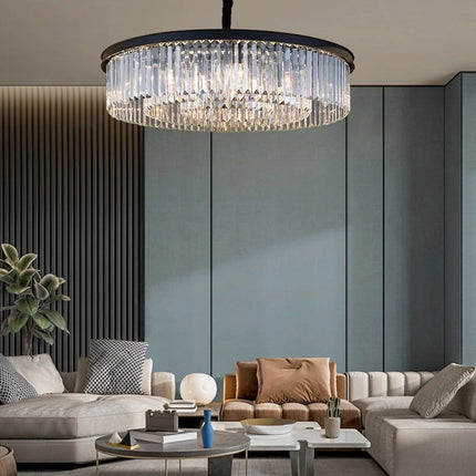 Round Shape Crystal Chandelier Lighting Lustres Luminaires Hanging Light