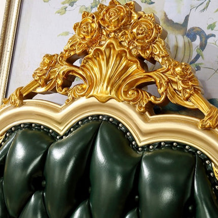 royal Luxurious Italian genuine leather king size beds wooden beds ,Turkish furniture bedroom