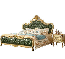 Загрузить изображение в средство просмотра галереи, royal Luxurious Italian genuine leather king size beds wooden beds ,Turkish furniture bedroom
