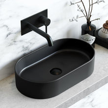 Lade das Bild in den Galerie-Viewer, Black Edition Matte Sink Oval Basin Ceramic
