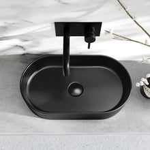 Cargar imagen en el visor de la galería, Black Edition Matte Sink Oval Basin Ceramic
